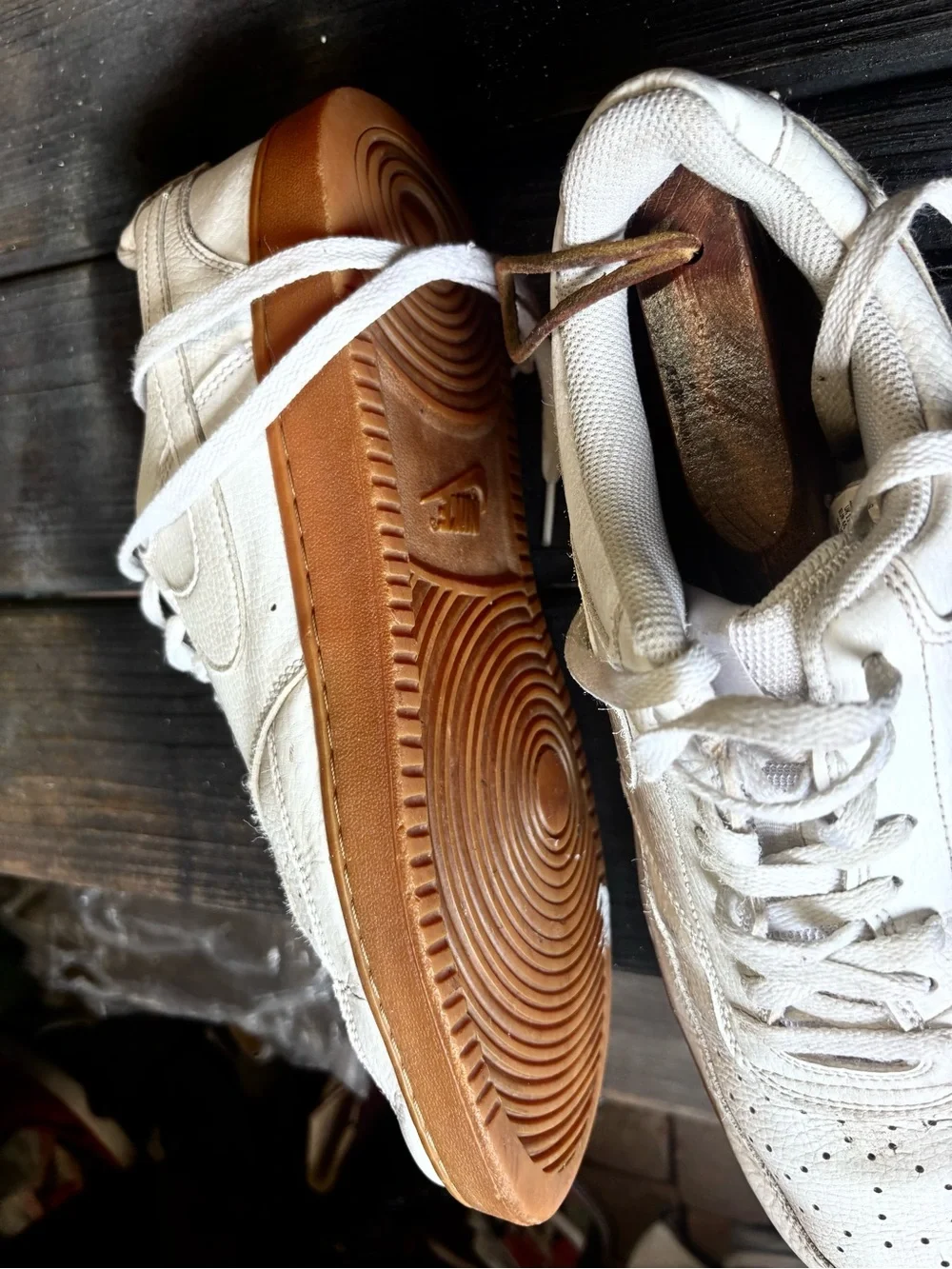 Nike Air Force 1 Low '07 leather sneakers in white & cream #airforce1